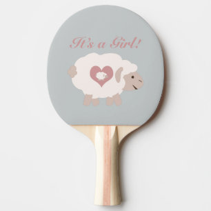Es ist ein Mädchen! Mutter Sheep Tischtennis Schläger