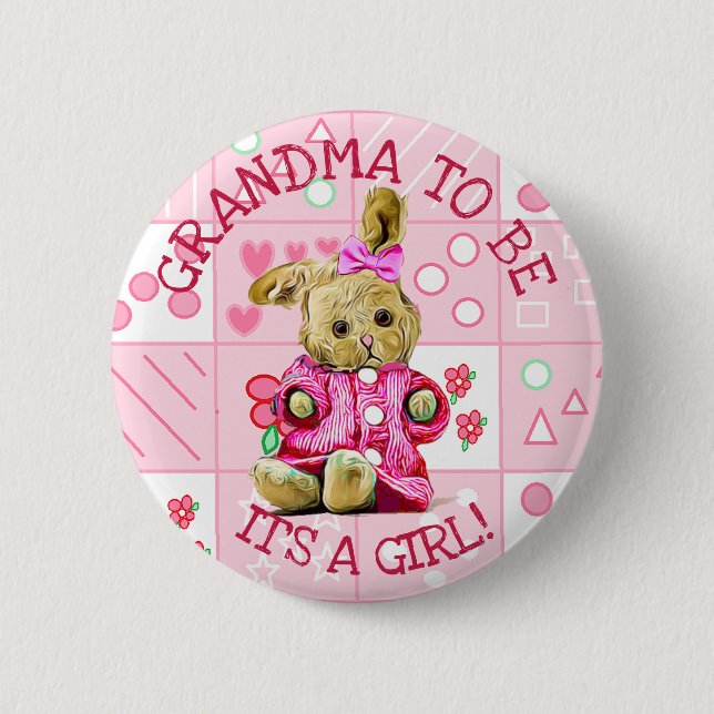 ES IST EIN MÄDCHEN, OMA WIRD BABY SHOWER BUTTON BA (Vorderseite)
