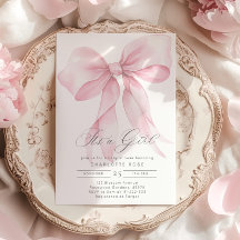 Es ist ein Mädchen Pink Bow Baby Dusche