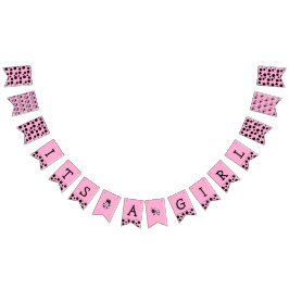 Es ist ein Mädchen, Pink Ladybug Baby Shower Banne Wimpelkette