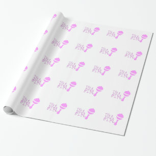 Es ist ein Mädchen rosa niedliche, mädchenhafte Ba Geschenkpapier