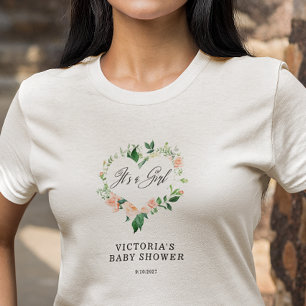 Es ist ein Mädchen Rosafarbenes Baby Shower T-Shirt