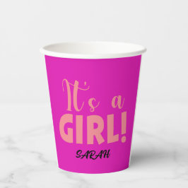 Es ist ein Mädchen Sarah Pappbecher