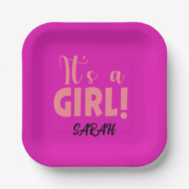 Es ist ein Mädchen Sarah Pappteller