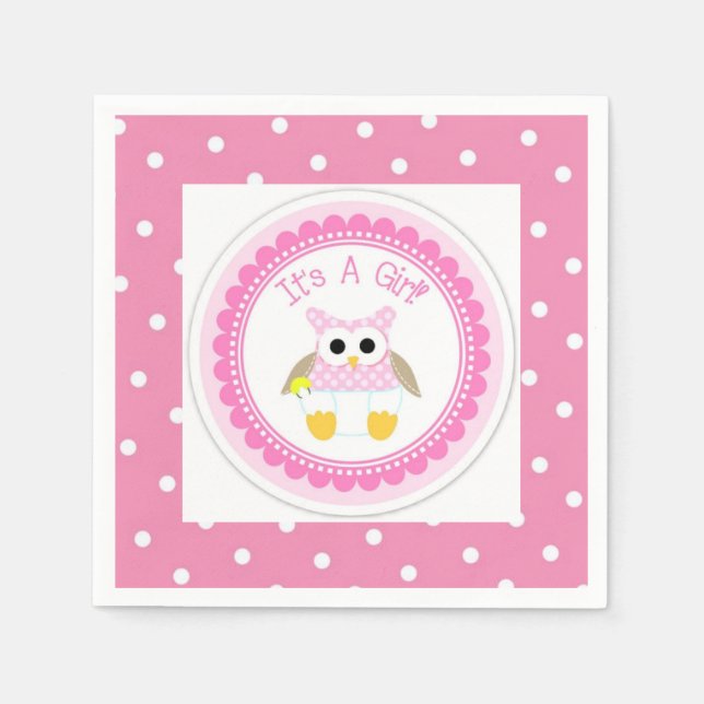 Es ist ein Mädchen Serviette (Vorderseite)