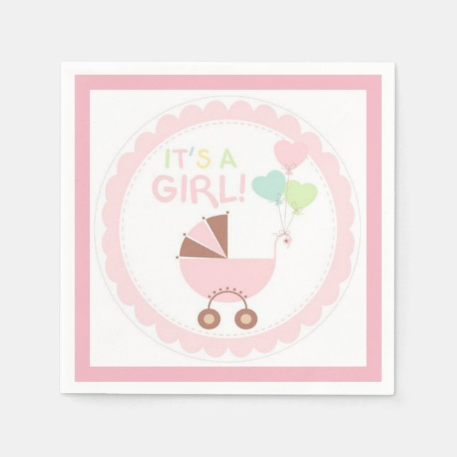 Es ist ein Mädchen Serviette (Vorderseite)