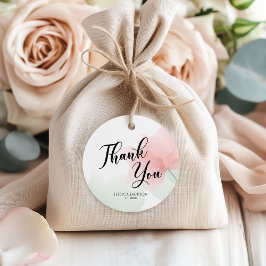 Es ist ein Mädchen Soft Blush Rosa Blumen Danke Geschenkanhänger