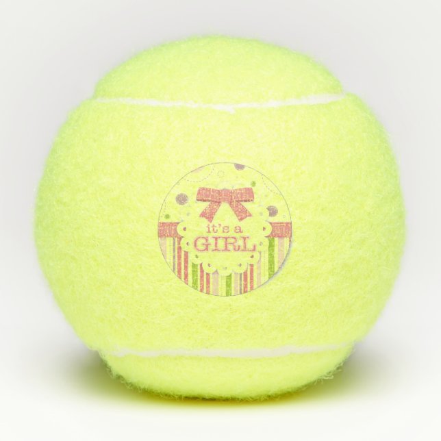 Es ist ein Mädchen Tennisbälle (Vorderseite)