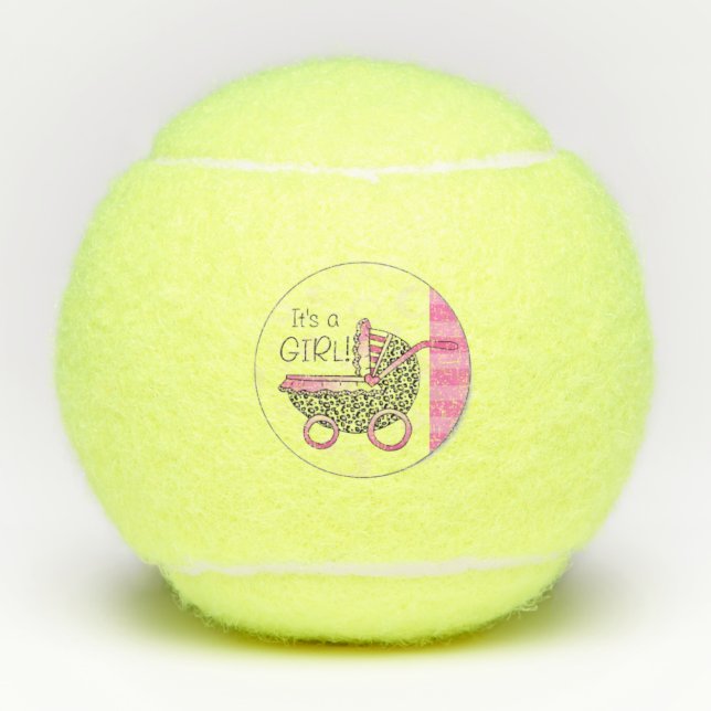 Es ist ein Mädchen Tennisbälle (Vorderseite)