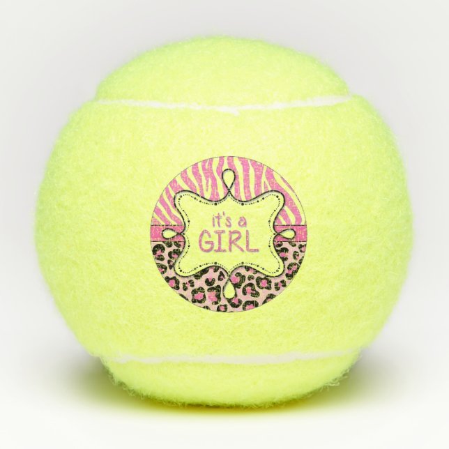 Es ist ein Mädchen Tennisbälle (Vorderseite)