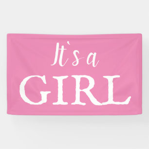 Es ist ein Mädchen Typography Rosa Baby Mädchen Ba Banner
