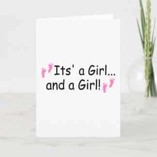 Es ist ein Mädchen und ein Girl Twin Girls Ankündigung