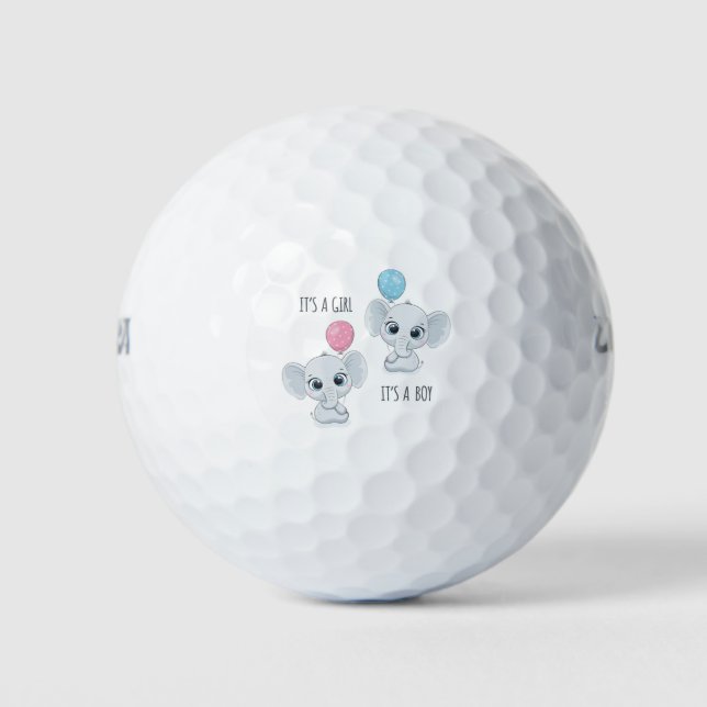 Es ist ein Mädchen und ein Junge Golfball (Vorderseite)
