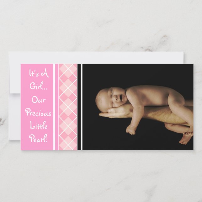 Es ist ein Mädchen... Unsere Wertvolle kleine Perl Ankündigung (Vorderseite)