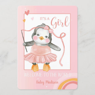 Es ist ein Mädchen - Willkommen zur Weltankündigun Einladung