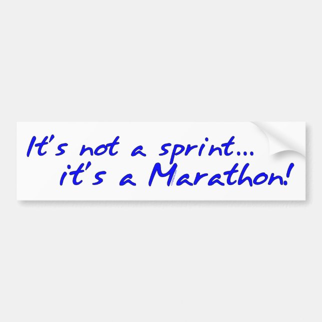 Es ist ein Marathon - Blau Autoaufkleber (Vorne)
