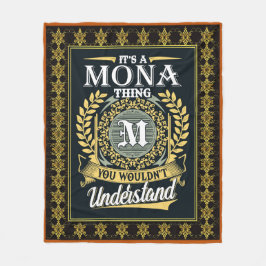 Es ist ein Mona-Ding, das man nicht verstehen konn Fleecedecke