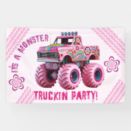 Es ist ein Monster Truckin' Party Custom Foto Banner