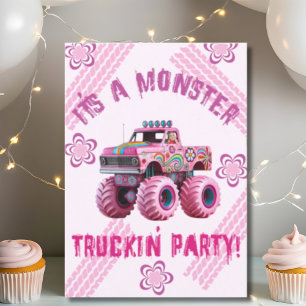 Es ist ein Monster Truckin' Party Custom Foto Einladung