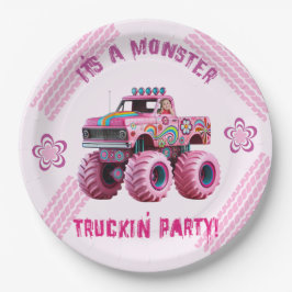 Es ist ein Monster Truckin' Party Custom Foto Pappteller