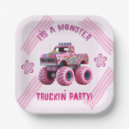 Es ist ein Monster Truckin' Party Custom Foto Pappteller