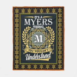 Es ist ein Myers, was man nicht verstehen konnte Fleecedecke