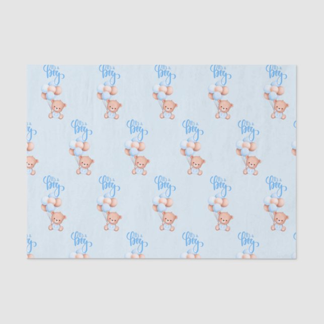 Es ist ein Niedlicher Teddybärspielzeug mit Balloo Seidenpapier (Vorderseite)