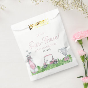 Es ist ein Par-Three Pink Golf 3. Geburtstag Party Geschenktütchen