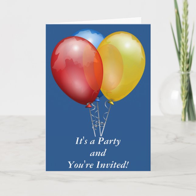 Es ist ein Party, dass Sie eingeladen Personalisie Einladung (Vorderseite)