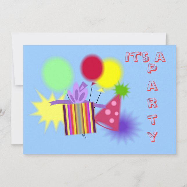 Es ist ein Party Einladung (Vorderseite)