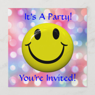 Es ist ein Party! Fan Happy Face Einladung