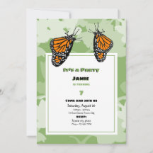 Es ist ein Party Orange Monarch Butterfliy Geburts