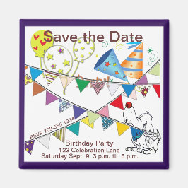 Es ist ein Party Save the Date Magnet