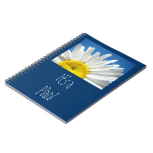 Es ist ein Plan! Notizbuch Blau Weiße Gänseblümche Notizblock
