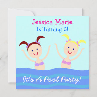 Es ist ein Pool-Party! Einladung