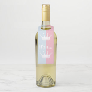 Es ist ein... Princess Gender Reveal Gastgeschenk Flaschenanhänger