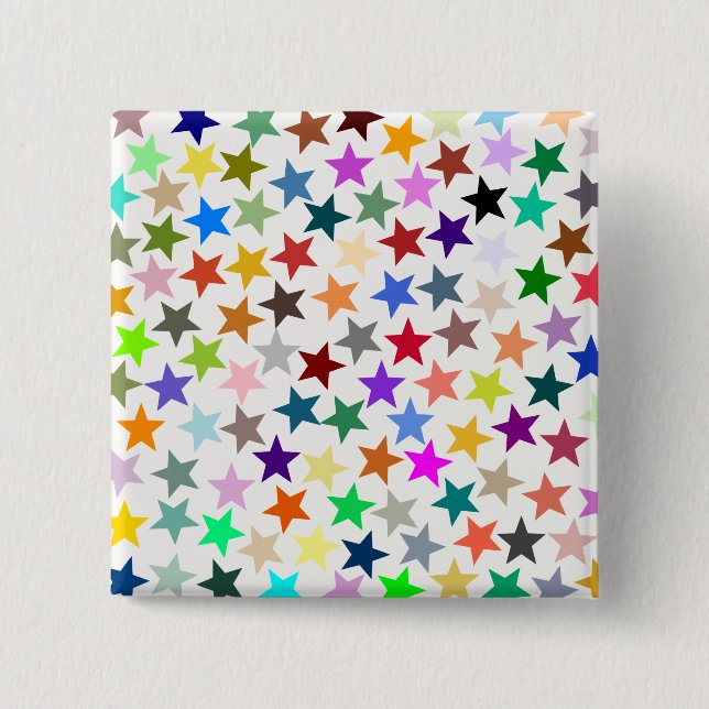 Es ist ein Rainbow-Party, mehrfarbiges Sternenmust Button (Vorderseite)