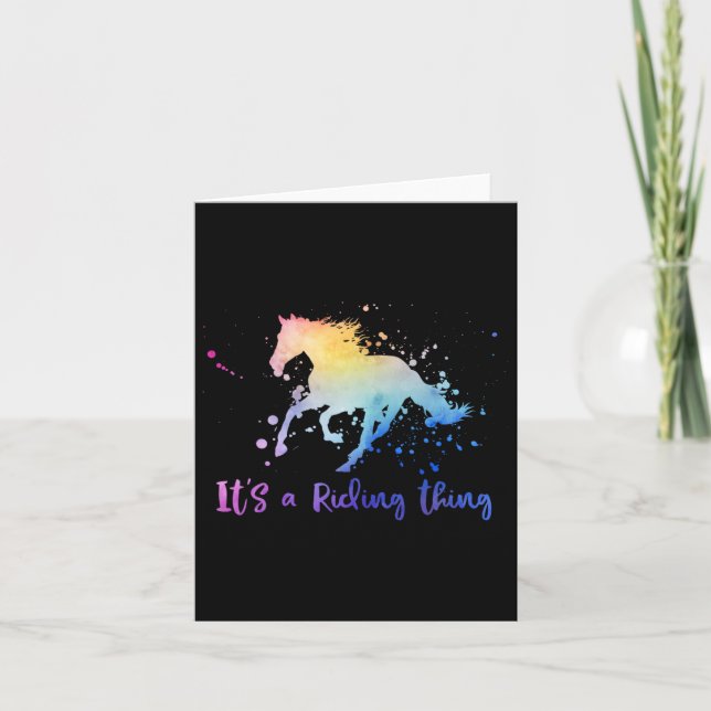 Es ist ein Reitsport-Reiter Karte (Vorderseite)