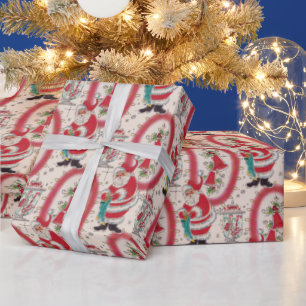 Es ist ein Retro-Weihnachten  Geschenkpapier
