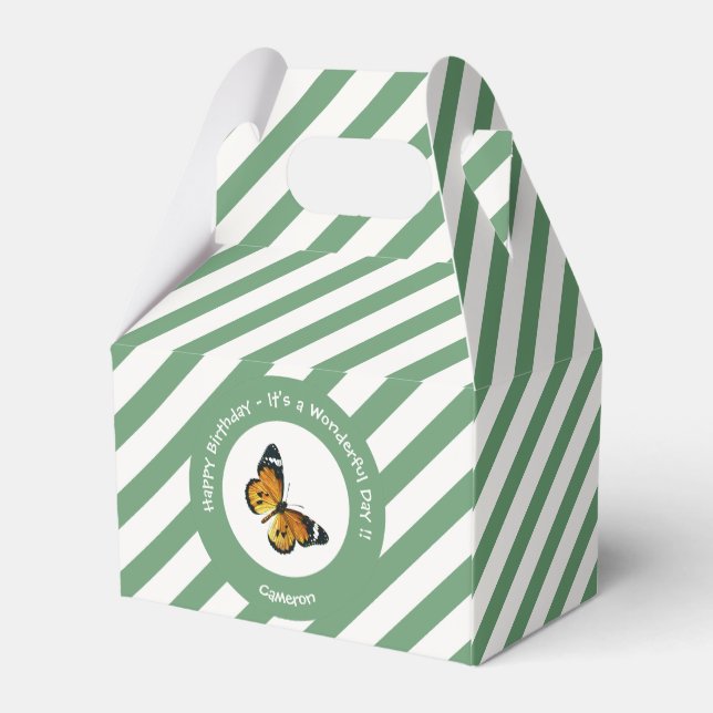 Es ist ein Schlichtes Tiger/African Queen Butterfl Geschenkschachtel (Rückseite)