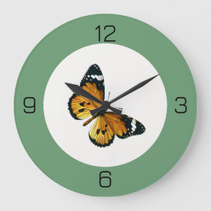Es ist ein Schlichtes Tiger/African Queen Butterfl Große Wanduhr