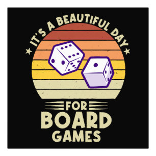 Es ist ein schöner Tag für Brettspiele lustige Gam Fotodruck