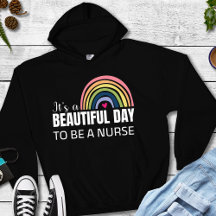 Es ist ein schöner Tag Nurse Rainbow Black Hoodie