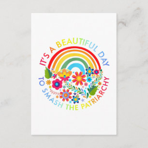 Es ist ein schöner Tag, um den Patriarchat Femini  Begleitkarte