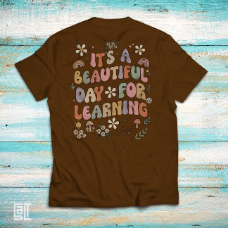 Es ist ein schöner Tag zum Lernen Retro Groovy T-Shirt