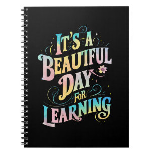 Es ist ein schöner Tag zum Lernen Zurück zur Schul Notizblock