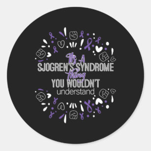 Es ist ein Sjogrens-Syndrom-Sensibilisierungsnetzw Runder Aufkleber