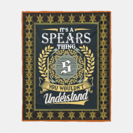 Es ist ein Speer, den man nicht verstehen konnte Fleecedecke