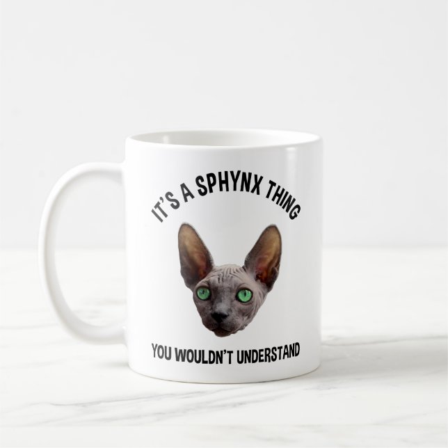 Es ist ein Sphynx-Ding - man würde es nicht verste Kaffeetasse (Links)