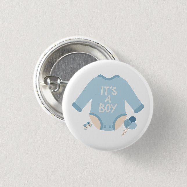 Es ist ein süßer Babyjunge - Ankündigung Button (Vorne & Hinten)